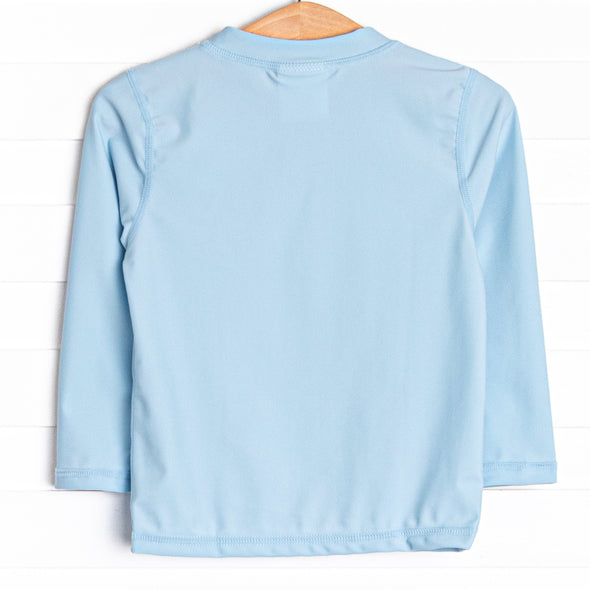 Ocean Hue Long Sleeve Rash Guard, Blue