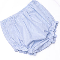 Banner in the Breeze Smocked Side Tie Diaper Set, Blue