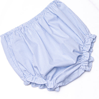 Banner in the Breeze Smocked Side Tie Diaper Set, Blue
