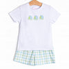 Sailor Shores Applique Short Set, Green