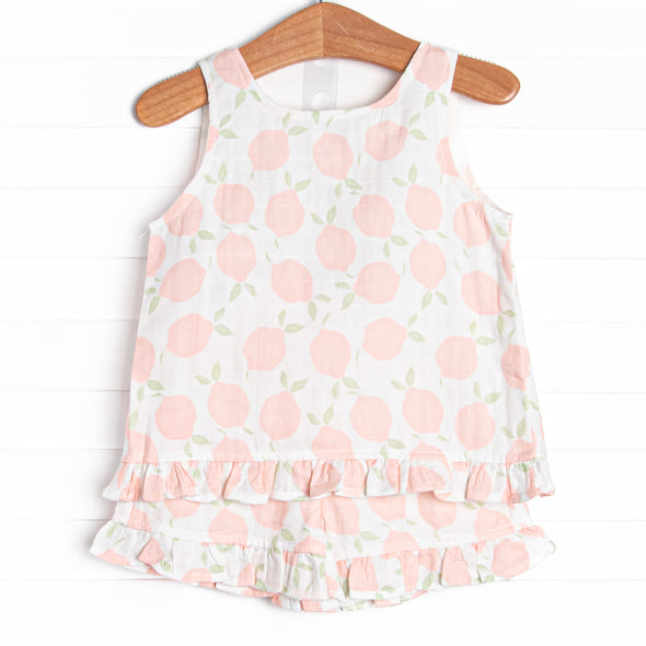 Pink Lemonade Muslin Short Set, Pink