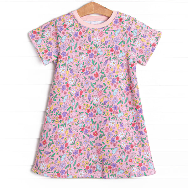 Lily Lane Sweatshirt Dress, Pink