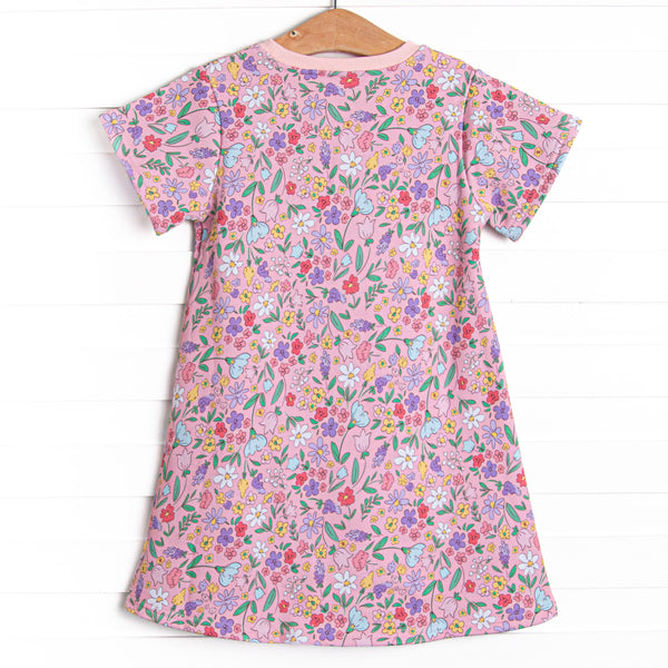 Lily Lane Sweatshirt Dress, Pink