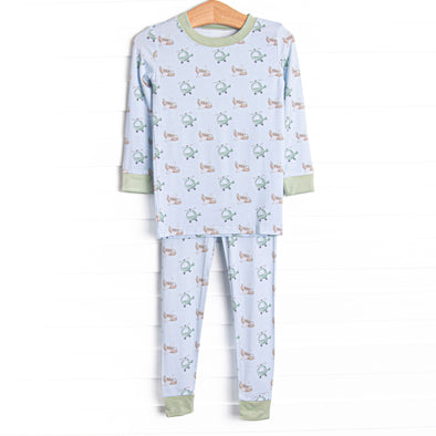 High in the Sky Bamboo Pajama Set, Green