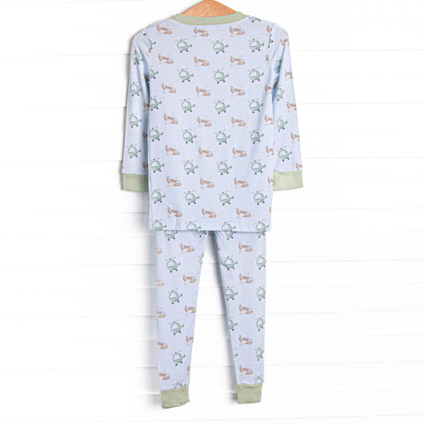 High in the Sky Bamboo Pajama Set, Green