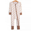 Giraffe Giant Bamboo Zippy Pajama, Yellow