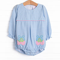 Strawberry Bliss Applique Bubble, Blue