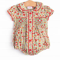 Ruby Red Bundles Smocked Bubble, Red