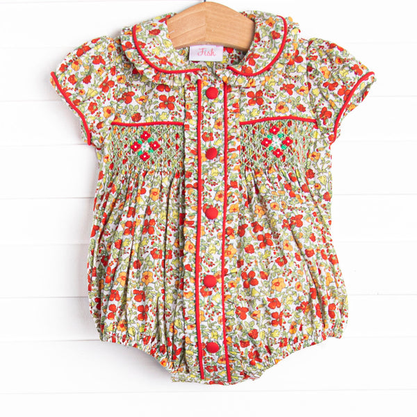 Ruby Red Bundles Smocked Bubble, Red