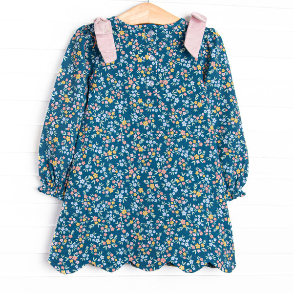 Eloise Bow Dress, Blue