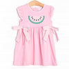 Watermelon Patch Applique Dress, Pink