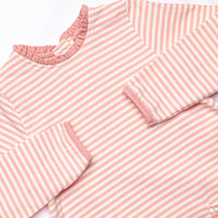 Grace Long Sleeve Pocket Dress, Peach Stripe