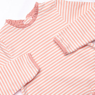 Grace Long Sleeve Pocket Dress, Peach Stripe