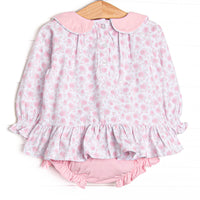 Blushing Roses Diaper Set, Pink