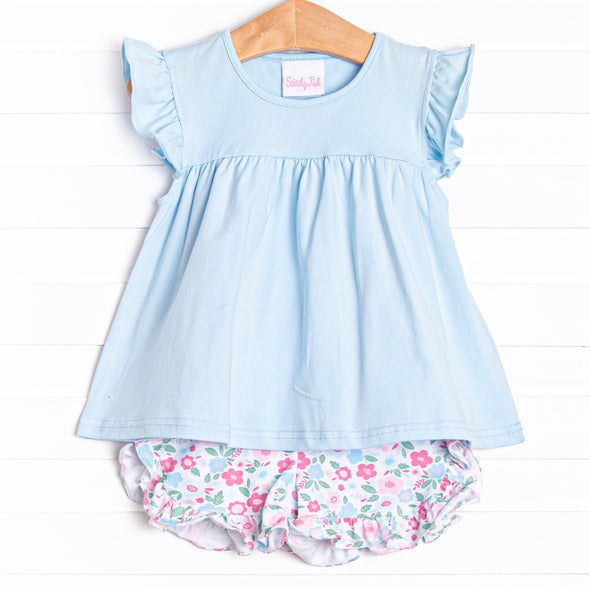 Calla Short Set, Blue Floral