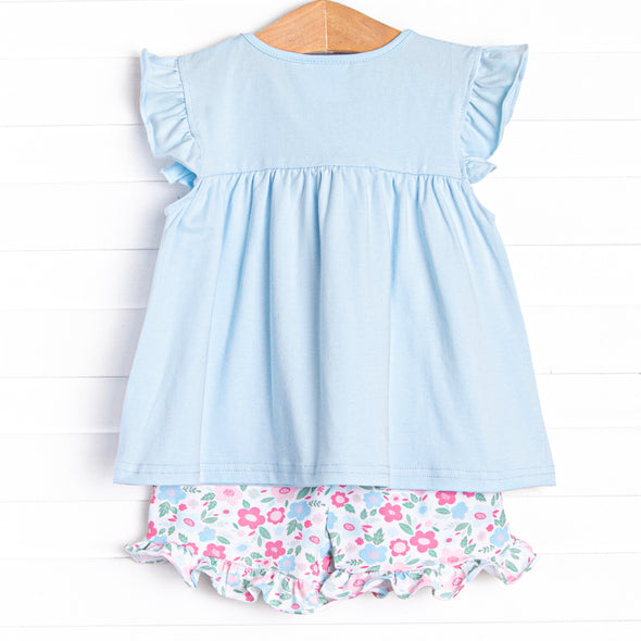 Calla Short Set, Blue Floral