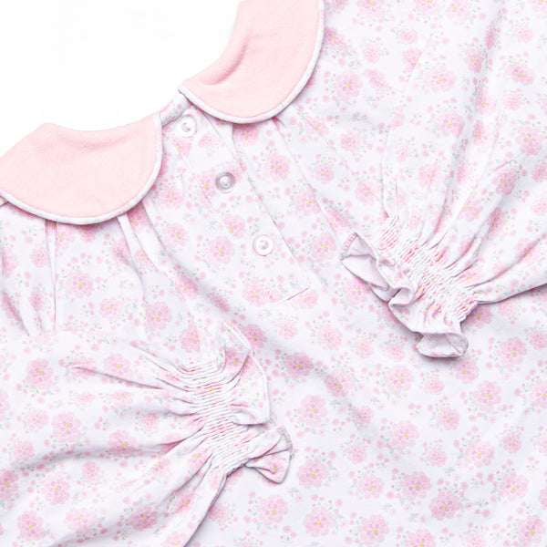 Blushing Roses Diaper Set, Pink