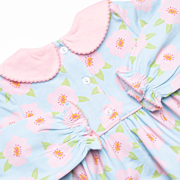 Blue Skies and Blooms Bloomer Set, Blue