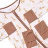 Giraffe Giant Bamboo Zippy Pajama, Yellow