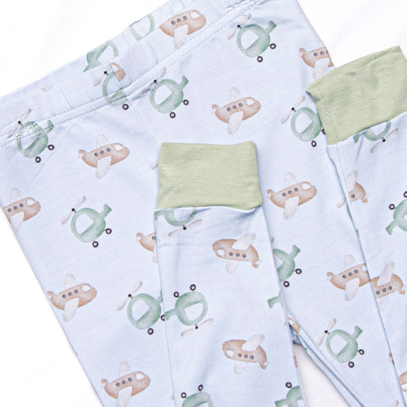 High in the Sky Bamboo Pajama Set, Green