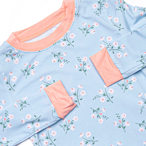 Beautiful Day Bamboo Pajama Set, Blue