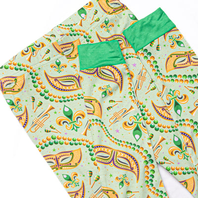 Mystical Masks Bamboo Pajama Set, Green