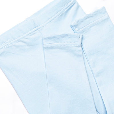 Blooms and Bows Applique Legging Set, Blue