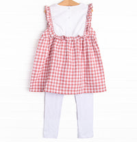 Properly Picked Legging Set, Red Check