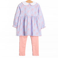 Bluebell Bows Legging Set, Blue