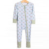 High in the Sky Bamboo Zippy Pajama, Blue