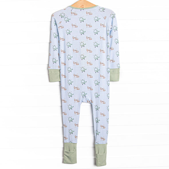 High in the Sky Bamboo Zippy Pajama, Blue