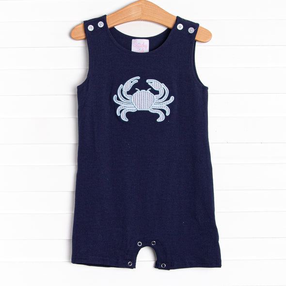 Sand Crab Romper, Blue