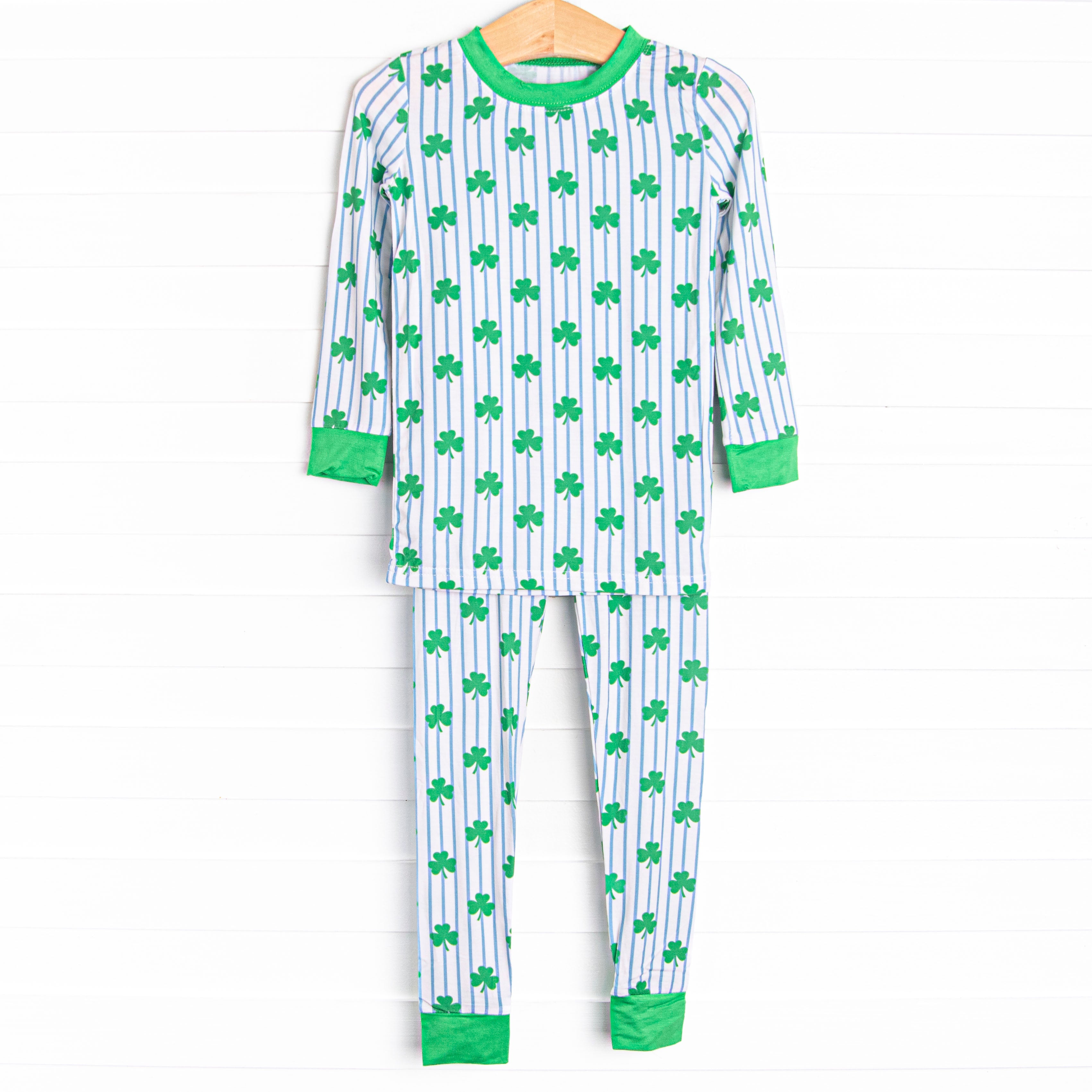Sleepy Shamrocks Bamboo Pajama Set, Green – Stitchy Fish