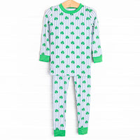 Sleepy Shamrocks Bamboo Pajama Set, Green