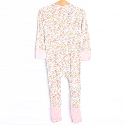 Cottontails and Carrots Bamboo Zippy Pajama, Pink