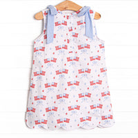 Home of the Brave Dress, Blue