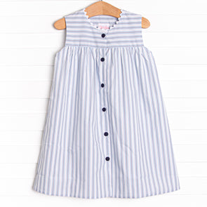 Pier Pinstripes Dress, Blue