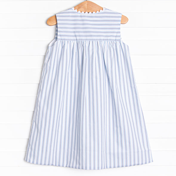 Pier Pinstripes Dress, Blue