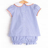 Friendly Ghost Embroidered Bloomer Set, Blue