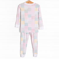 Patchwork PJ's Bamboo Pajama Set, Pink