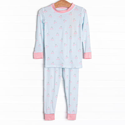 Cherry Fun Bamboo Pajama Set, Blue