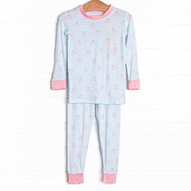 Cherry Fun Bamboo Pajama Set, Blue