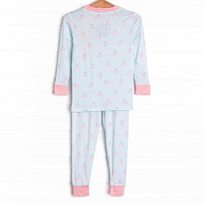 Cherry Fun Bamboo Pajama Set, Blue
