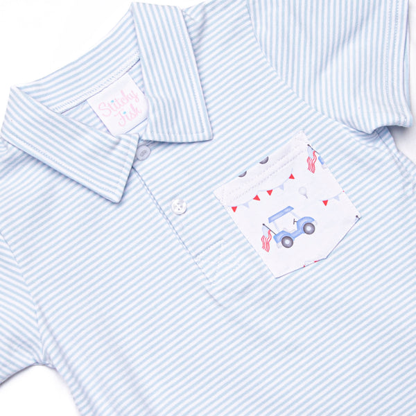 Freedom Fairway Polo Short Set, Blue