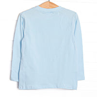 Hard Days Work Applique Top, Blue