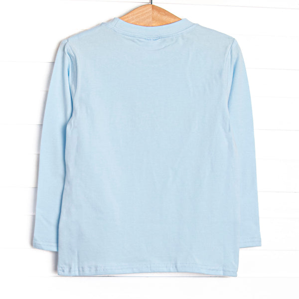 Hard Days Work Applique Top, Blue
