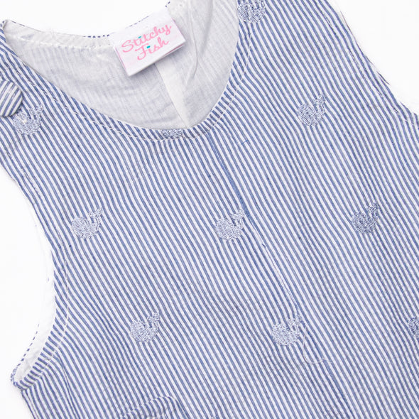 High Tide Embroidered Jon Jon, Blue