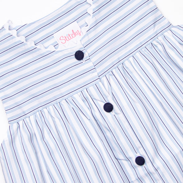 Pier Pinstripes Dress, Blue