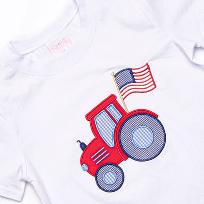 Farming Freedom Applique Short Set, Blue