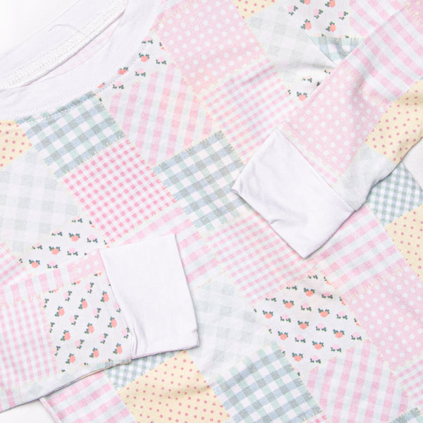 Patchwork PJ's Bamboo Pajama Set, Pink